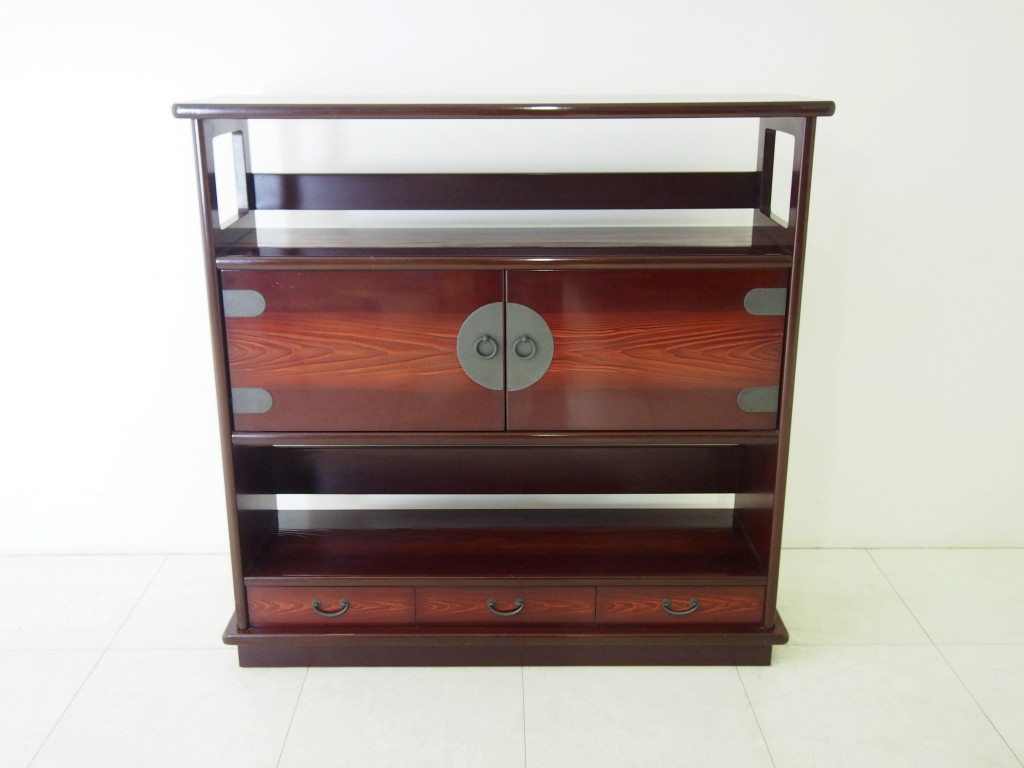 □極上 逸品□伝統工芸□漆塗り□飾り棚 サイドボード□検モリシゲ