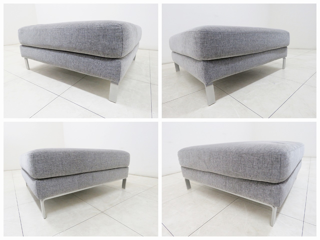 ☆美品☆□IDC大塚家具□リーデル オットマン□スツール ロビーチェア